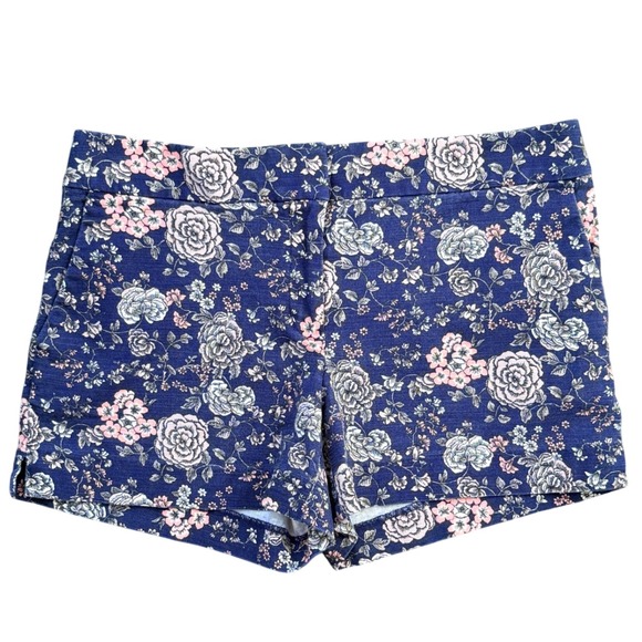LOFT Pants - A4 LOFT Floral Shorts Womens Size 8 Blue Pink White Casual Summer
